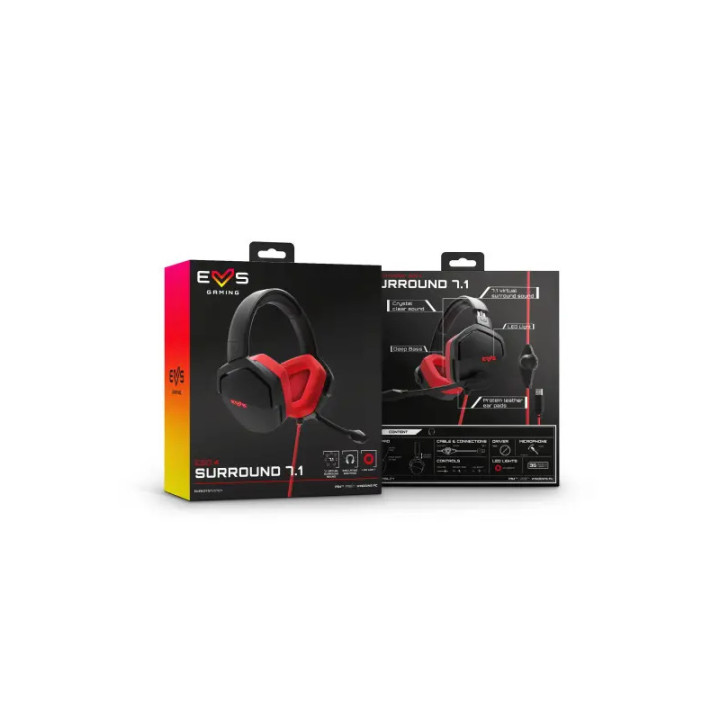 Energy Sistem Casque ESG 4 Surround 7.1 Rouge