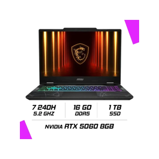 MSI CYBORG 15 B2RWEKG-096XMA Intel Core 7 240H/16GB DDR5/1TB SSD/RTX 5060 8GB/15.6" 144Hz/FreeDOS